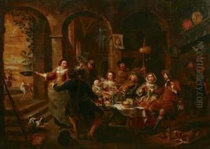 Figures In A Tavern Interior