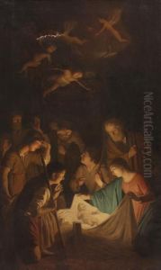 The Adoration Of The Shepherds by Gerrit Van Honthorst