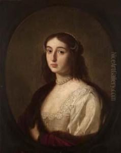 Ritratto Di Dama Con Scialle Rosso by Willem van Honthorst