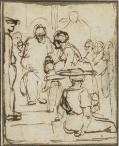 Hannah Presenting Samuel To Eli by Samuel Van Hoogstraten