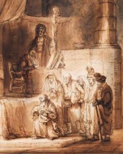 Die Darbringung Im Tempel by Samuel Van Hoogstraten