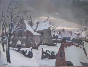 Dorp In De Sneeuw.