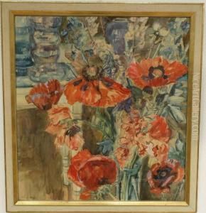 Stilleven Met Papaver by Barbara Elisabeth Van Houten