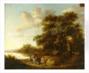 Brigands Et Cavalier Discutant A L'oree D'un Bois Brigands Et Cavalier Discutant A L'oree D'un Bois