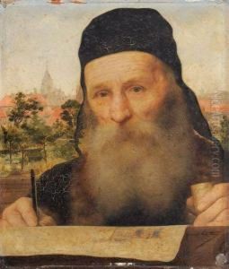 Portrait De Jean De Bruges by Edmond Theodor Van Hove