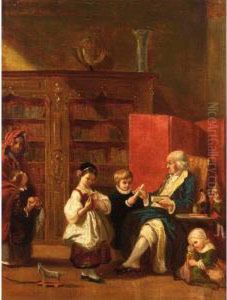 A Happy Family by Johannes Huybertus Van Hove