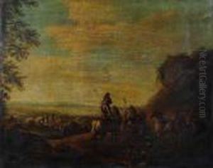 Classical Figures Finding Treasure After A Battle by or Huchtenburgh, Jan van Huchtenberg