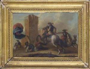 Cavalry Skirmishes Between Turks And Christians by Jan von Huchtenburgh