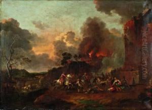 Strijdtoneel by Jan von Huchtenburgh