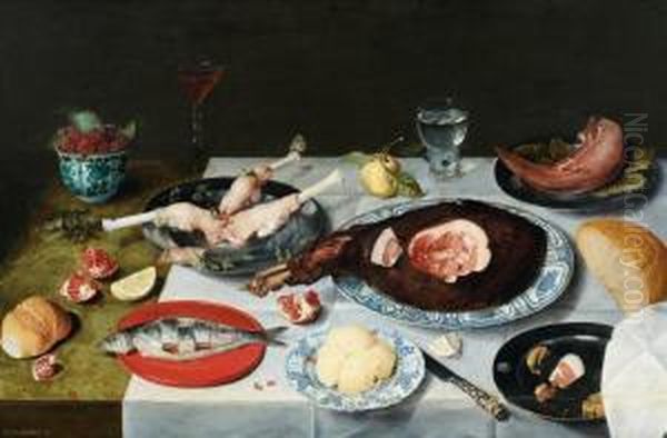 Nature Morte Au Dejeuner Gras Et Coupe De Framboise - view 1