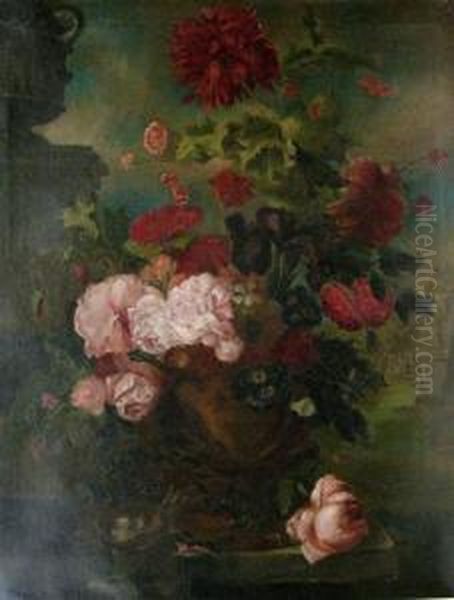 Roses And Chrysanthemums - view 1