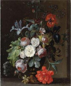Natura Morta Con Vaso Di Fiori by Justus van Huysum