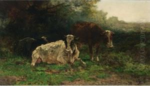 Resting Cows by Hendrikus Alexander Van Ingen