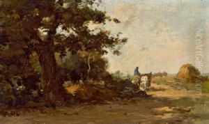 Landschaft Mit Fuhrwerk by Joseph Gerardus van Jole