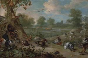 A Scene From Aesop's Fables: The Porcupine And The Snakes