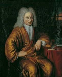 Bildnis Eines Am Schreibtisch Sitzenden Herrn. Signiert Mitte Rechts: W. Kessel F. A. 1726. Ol Auf Leinwand. H 64; B 51 Cm.
