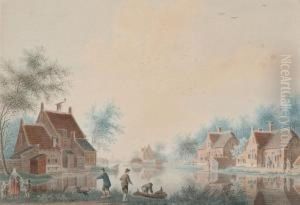 View Of The River De Vecht by Isaac Van Ketweg