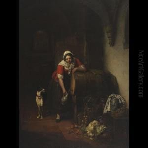 In The Wine Cellar by Elisabeth Alida Van Kiers-Haanen