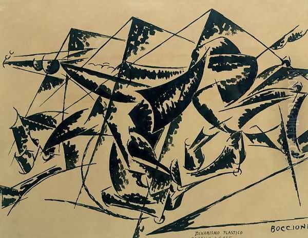 Plastic Dynamism: Horse and Houses, 1914 - view 1