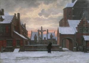 Wintertafereel In Het Begijnhof