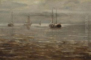 Seascape by Bartol Wilhelm Van Laar