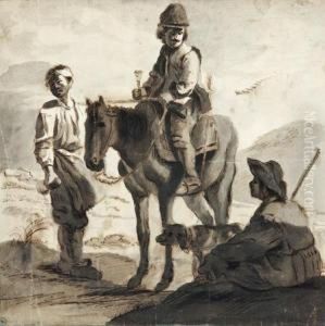 Cavalier Se Desalterant by Pieter Van Laer (BAMBOCCIO)