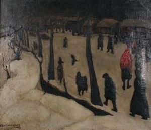 Winter Landscape by Gaston Van Landeghem