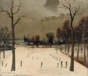 Paysage De Neige - Winter Landscape by Gaston Van Landeghem