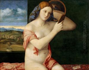 Naked Young Woman in Front of the Mirror 1515
