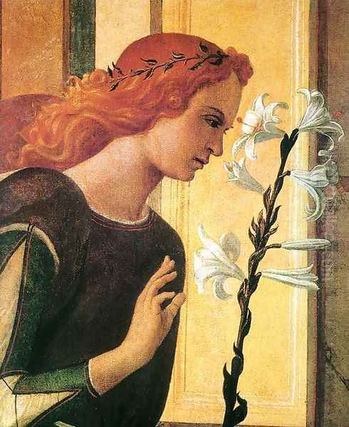 Angel Announcing (detail) c. 1500 - view 1