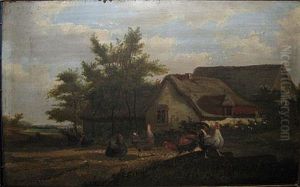 Basse-cour by Jef Louis Van Leemputten