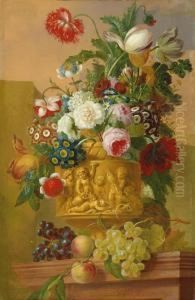 Stillleben Mit Blumen Undfruchten by Willem van Leen