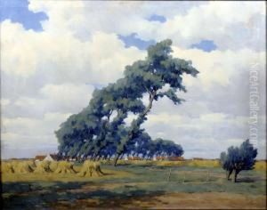 Paysage En Flandre. by Karel Van Lerberghe
