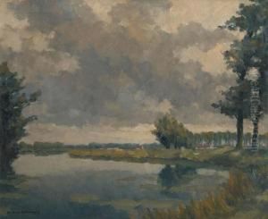 Ciel D'orage Sur La Lys by Karel Van Lerberghe