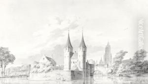 View Of The Oostpoort, Delft