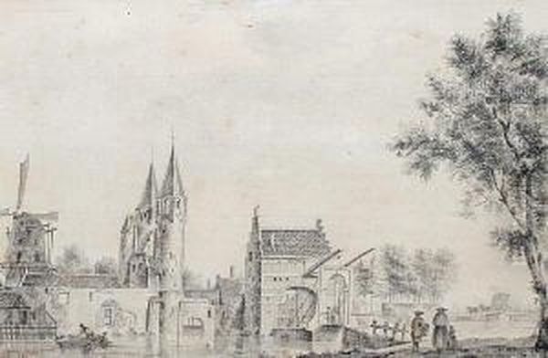 View Of A Dutch Town, Possibly Utrecht - view 1