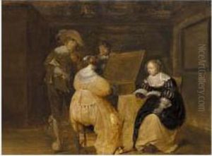 A Musical Party In An Interior by Michiel D. Van Limborch