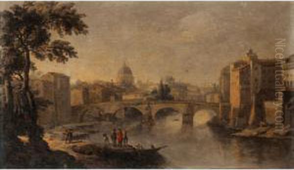 Vue Du Tibre Vers Saint Pierre De Rome - view 1
