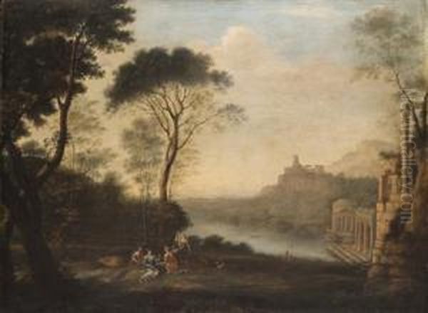 A Landscape With Ruins And Figures - view 1