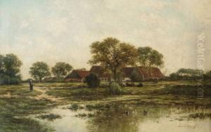 Weids Landschap Met Personage