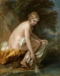 Venus Au Bain Ou Nymphe Au Bain by Carle van Loo