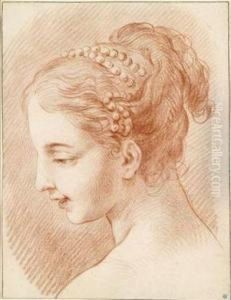 The Head Of A Young Woman In Profile To The Left