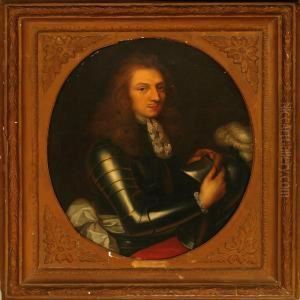 A Gentleman In Armour by Charles-Amedee-Philippe van Loo