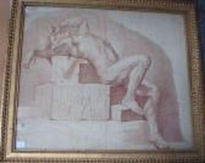 Academie D'homme A Demi Allonge by Charles Andre Van Loo