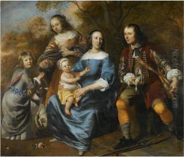 Portrait Of A Family by Jacob van Loo