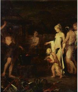 Venus In The Forge Of Vulcan by Jacob van Loo