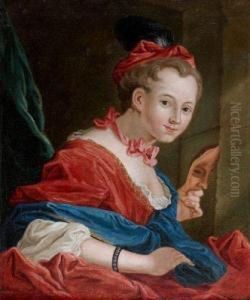 Portrait D'une Jeune Comedienne by Jean Baptiste van Loo