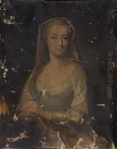 Portrait De Dame De Fenis De La Prade by Louis-Michel Van Loo