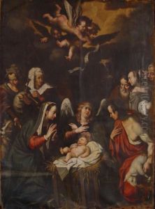 L'adoration Des Bergers by Theodor Van Loon