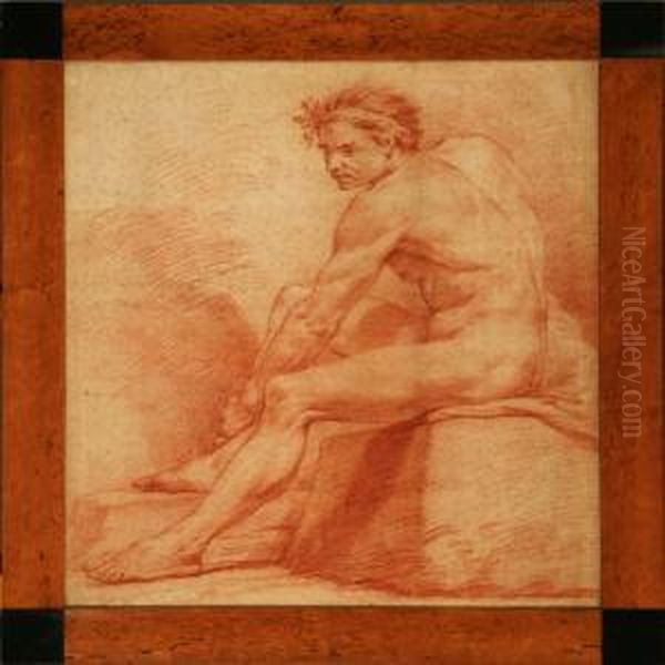 A Seated Male Nude - view 1